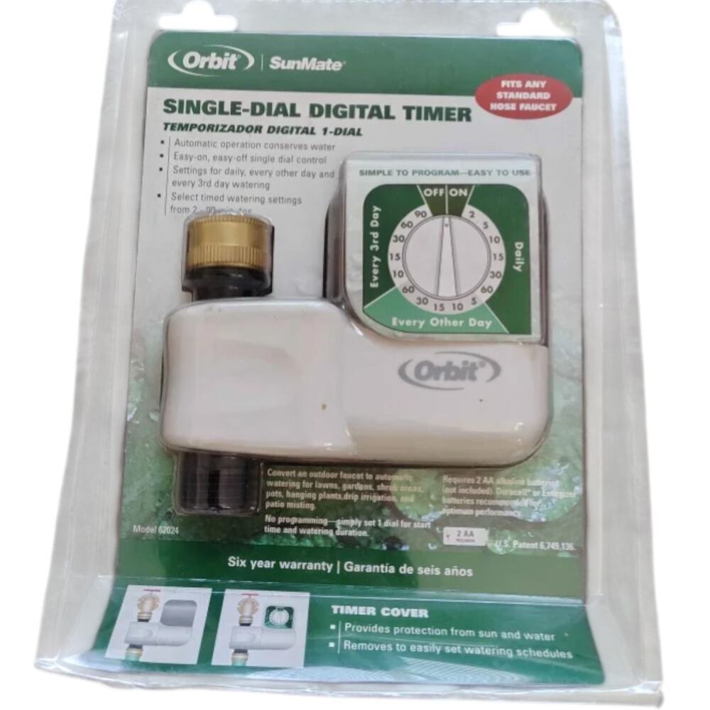 NEW Orbit Sunmate Single-Dial Digital Timer Lawn Water Conserver Garden Plants